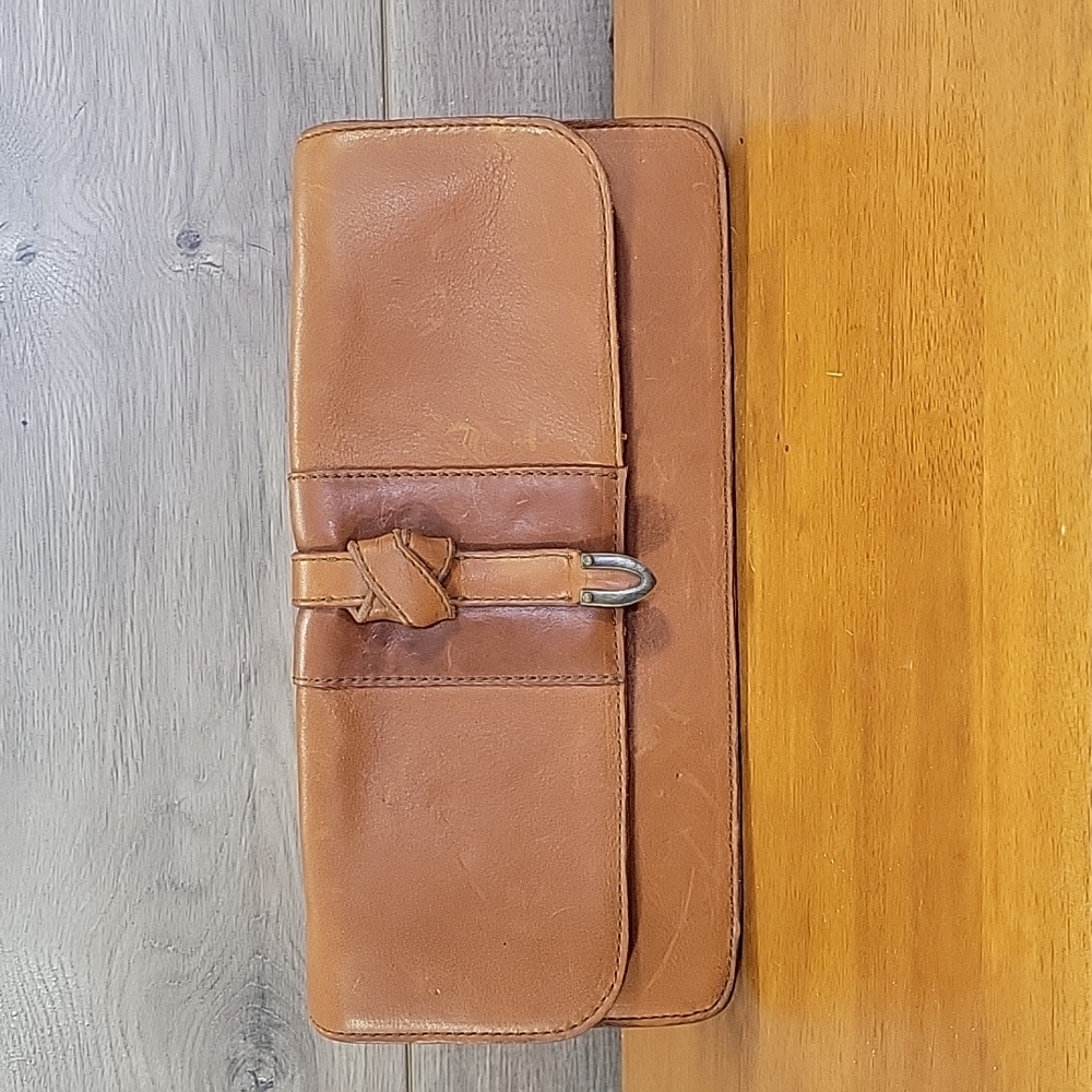 Buffalo Jackson Brown Chelsea Leather Clutch Purse Handbag